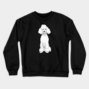 White Standard Poodle Dog Crewneck Sweatshirt